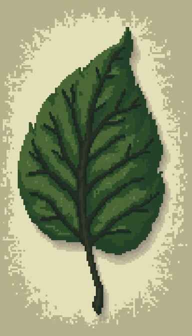 Pixelated Green Leaf Pixelated Green Leaf