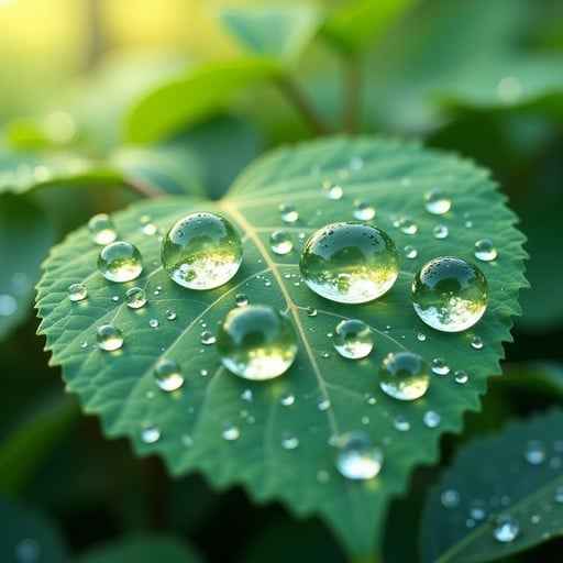 Dew-kissed leaf Dew-kissed leaf
