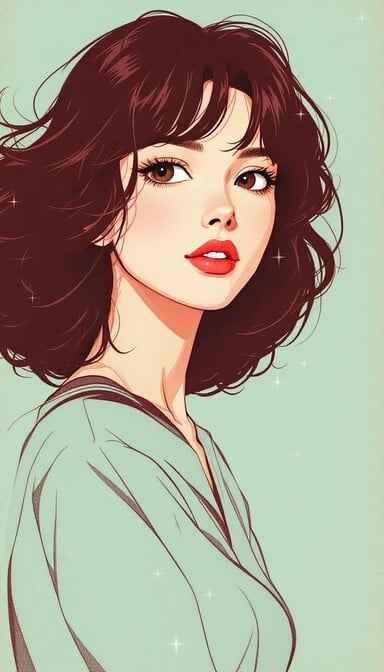 Vintage Anime Portrait