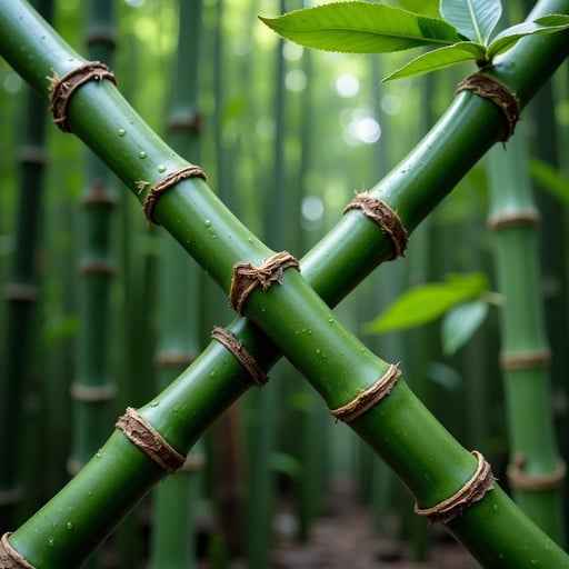 Geometric Bamboo Pattern