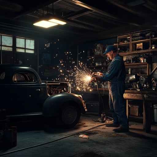Mechanic Welding Car
