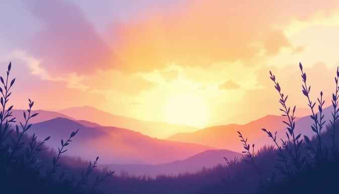 Mountains Meet Sunset