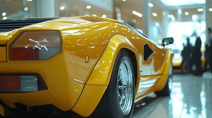 Yellow sports car Yellow sports car