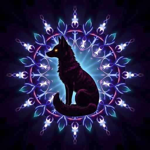 Cosmic Wolf Mandala