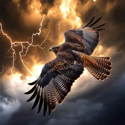 Eagle Amidst Storm Eagle Amidst Storm