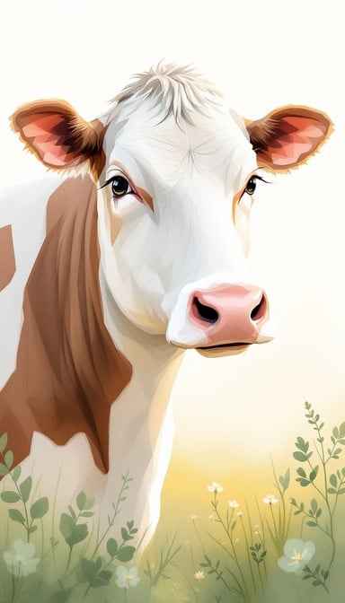Serene Bovine Portrait Serene Bovine Portrait