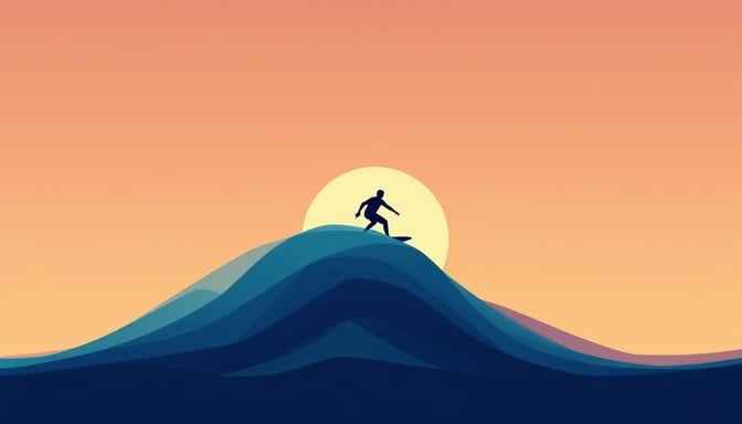 Sunset Surfer Silhouette Sunset Surfer Silhouette