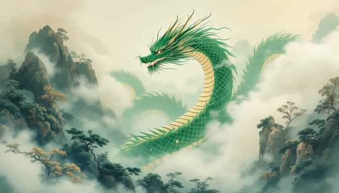 Mystical Green Dragon