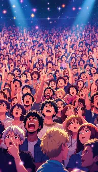 Excited Anime Crowd Excited Anime Crowd