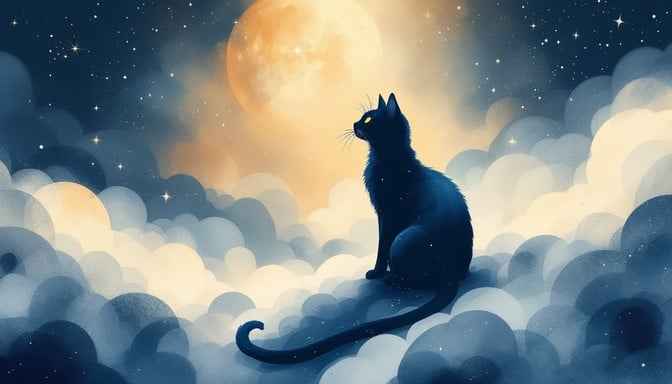 Moonlit Cat Silhouette Moonlit Cat Silhouette