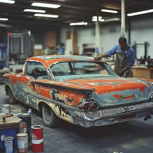 Vintage car restoration