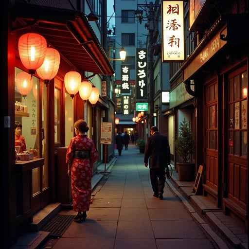 Lantern-lit alleyway Lantern-lit alleyway