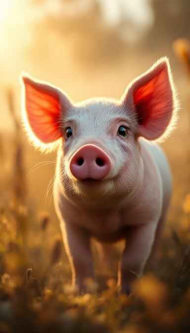 Curious Piglet Portrait Curious Piglet Portrait