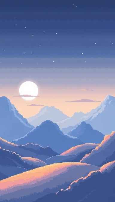 Peaceful Mountain Sunset