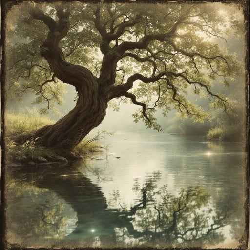 Ancient Tree Reflects Ancient Tree Reflects