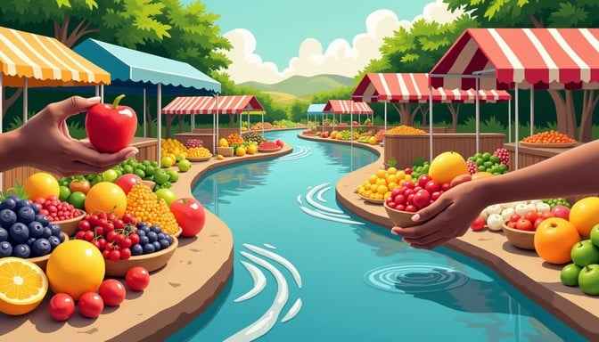 Flowing Fruit Market