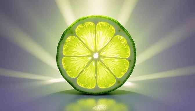 Glowing Lime Slice Glowing Lime Slice