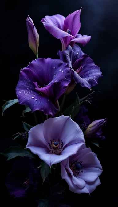 Purple Flowers Glow