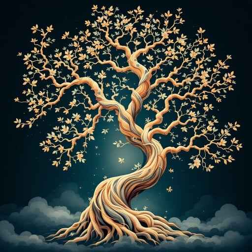 Golden Wisdom Tree