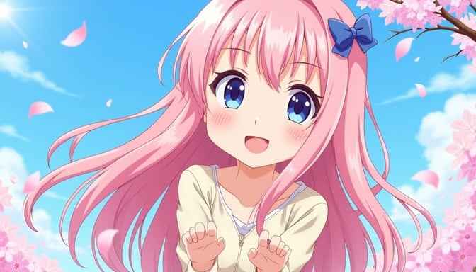 Pink-haired anime joy