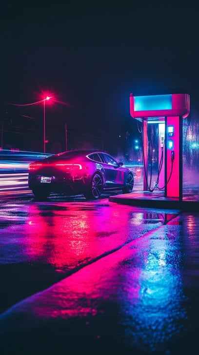 Neon night drive