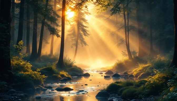 Mystical Forest Dawn