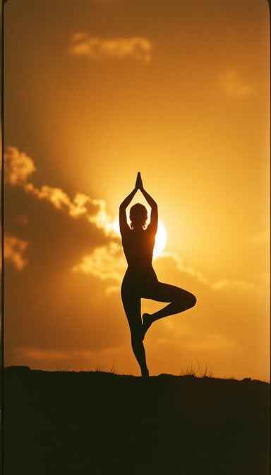 Sunset Yoga Silhouette Sunset Yoga Silhouette