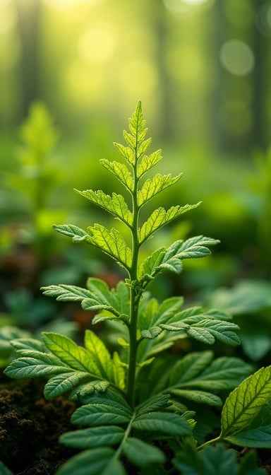 Emerging forest fern Emerging forest fern