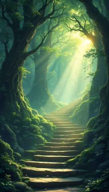 Mystical Forest Stairway