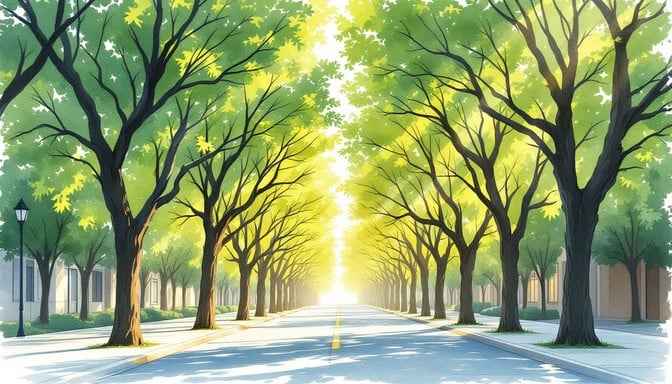Sunlit Tree Tunnel Sunlit Tree Tunnel