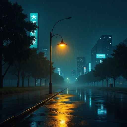 Rainy Neon Night Rainy Neon Night