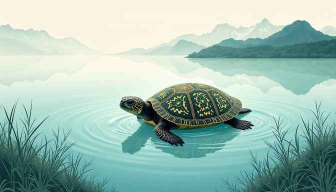 Tranquil Turtle Swims