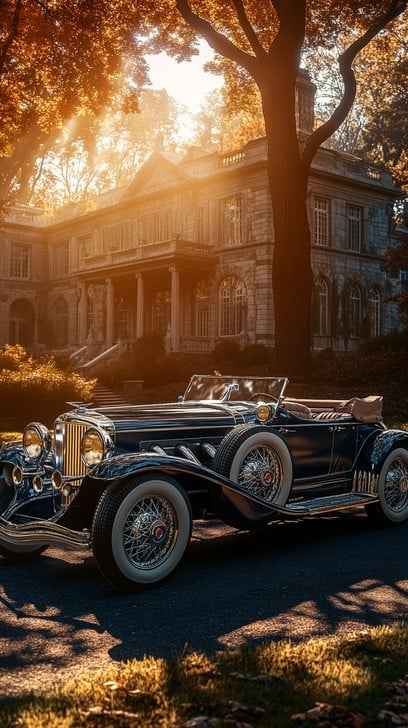 Vintage Car Sunset