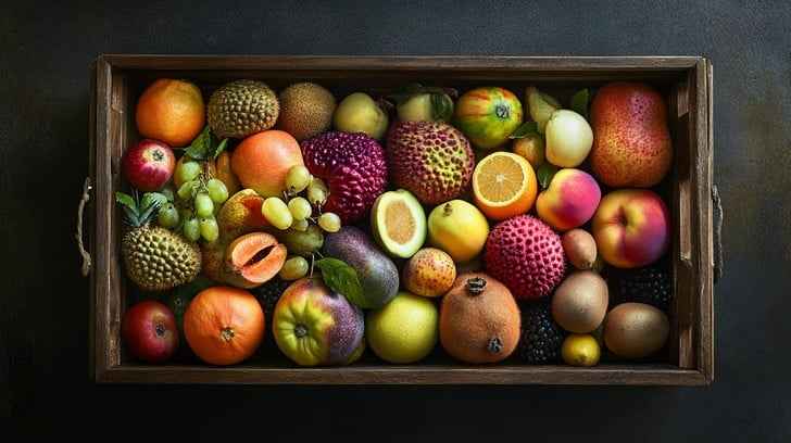 Colorful fruit assortment